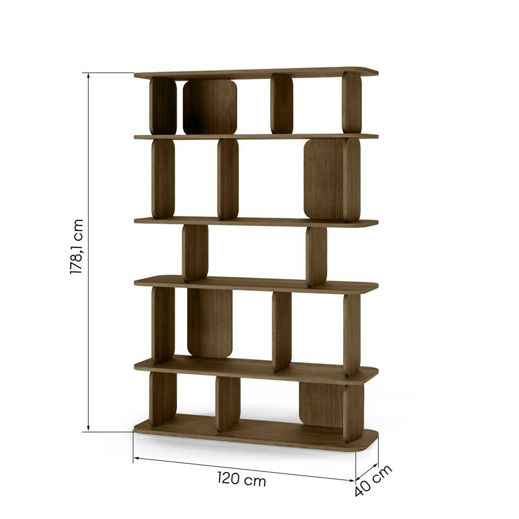 Scaffale alto arrotondato SALA, marrone espresso