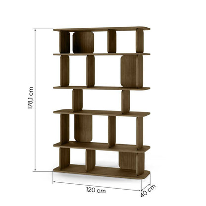 Scaffale alto arrotondato SALA, marrone espresso