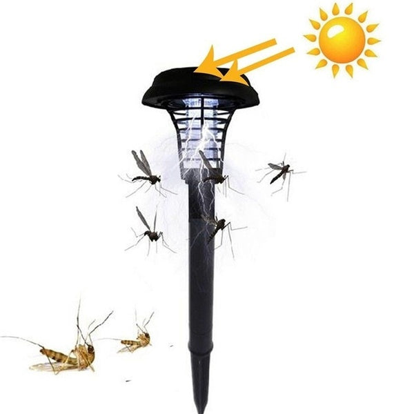 2 LED Solarleuchten für den Außenbereich, Mücken- und Insektenfalle, elektrische Moskitofalle mit Erdspieß