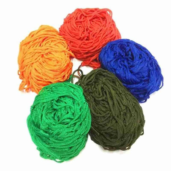 NYLON-HÄNGEMATTE FÜR GARTEN CAMPING REISEN WANDERN ENTSPANNUNG NETZMUSTER BAD