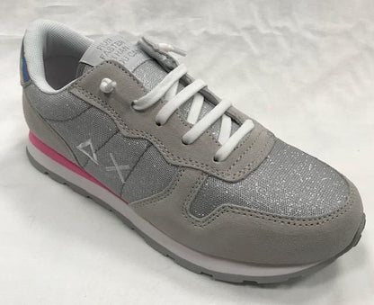 Sun 68 scarpa sneakers da ragazza Ally glitter z30403 06 grigio chiaro
