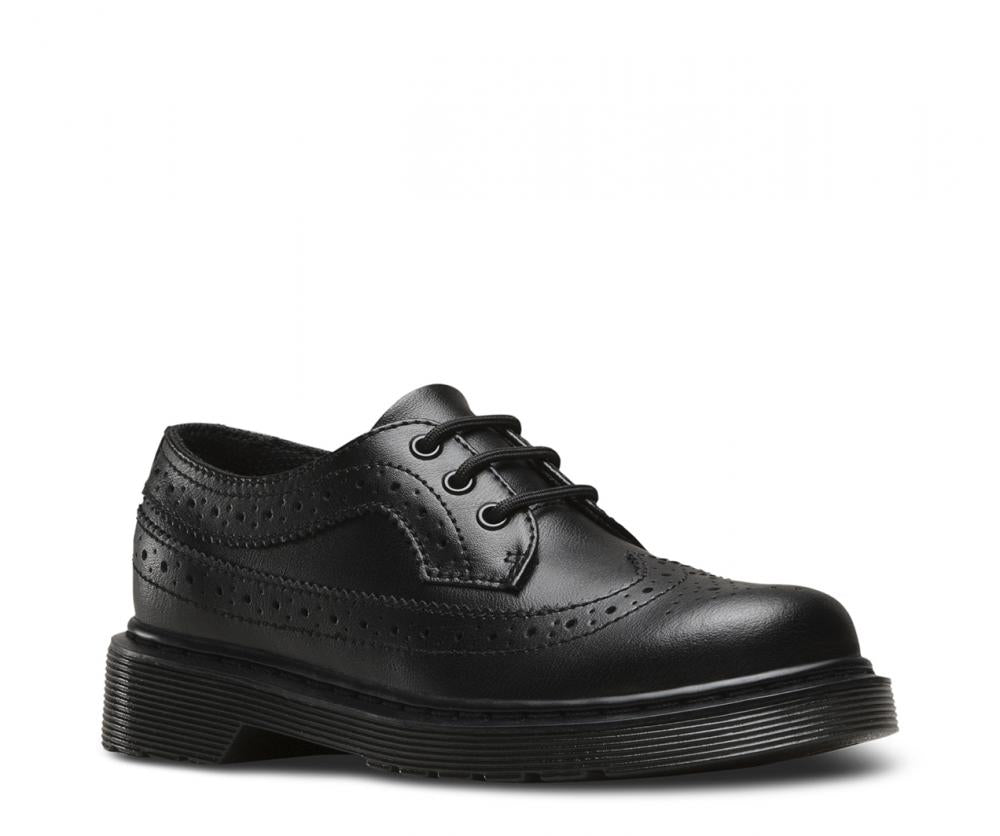 Scarpe Dr. Martens 3989 Junior Nere 22684001 - Pelle Impermeabile Brogue Bambino