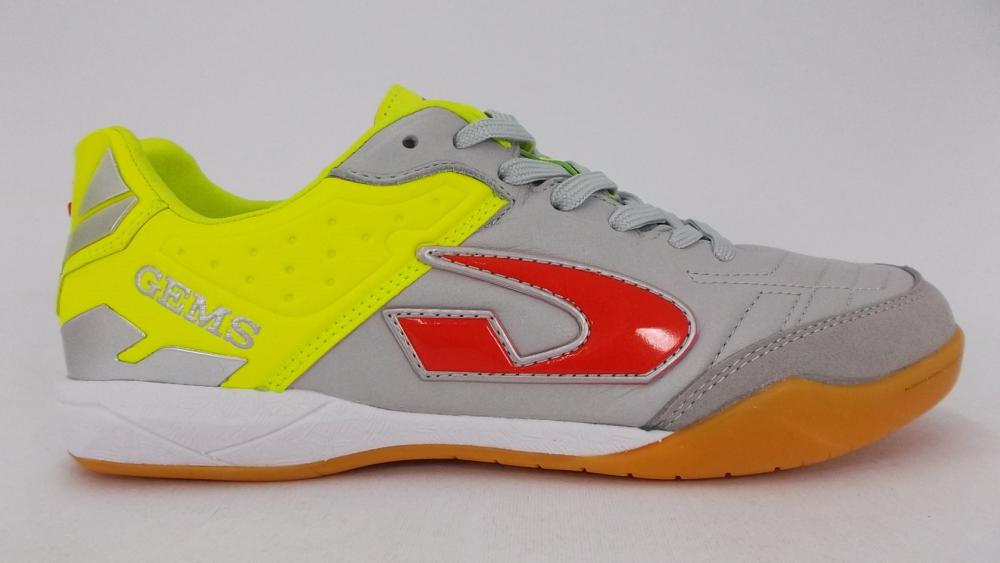 Gems scarpa da calcetto indoor Viper 007IN18 grigio-giallo