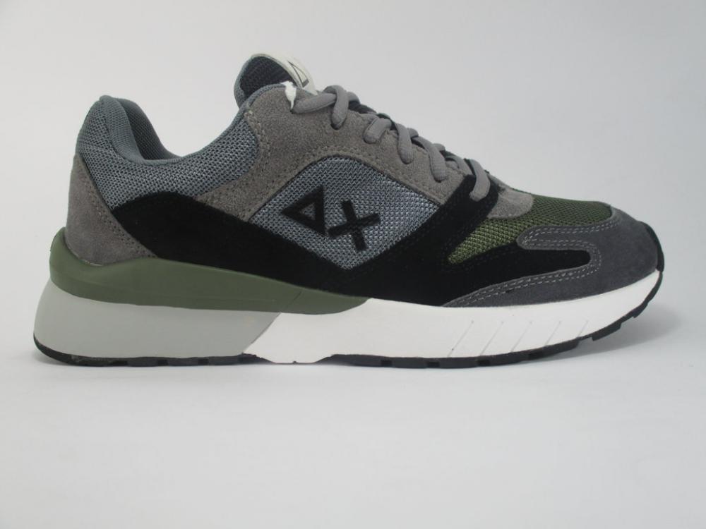 Sun 68 Yaky Suede Mesh 3 Color Z29116 Grigio Scuro Militare | Sneakers Uomo