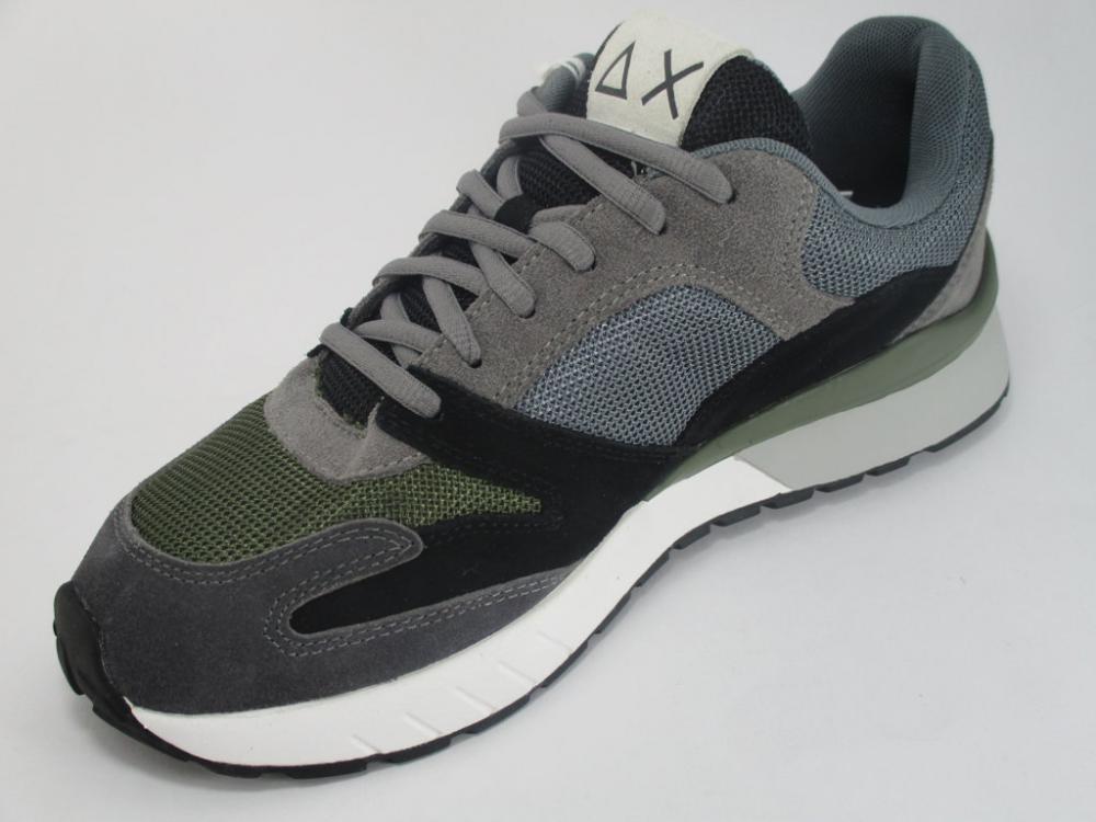 Sun 68 Yaky Suede Mesh 3 Color Z29116 Grigio Scuro Militare | Sneakers Uomo