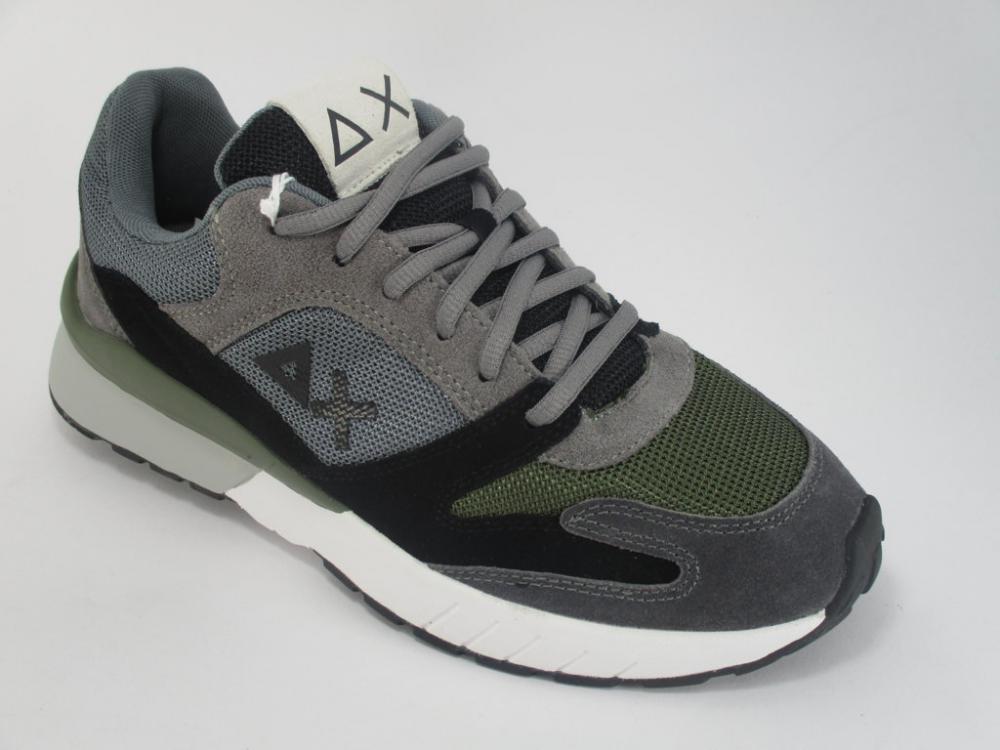 Sun 68 Yaky Suede Mesh 3 Color Z29116 Grigio Scuro Militare | Sneakers Uomo