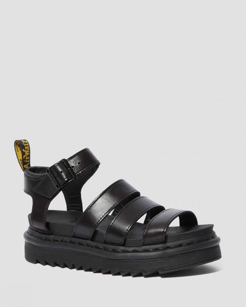 Dr. Martens sandalo con zeppa da donna Blaire Leather Brando 24191001 nero