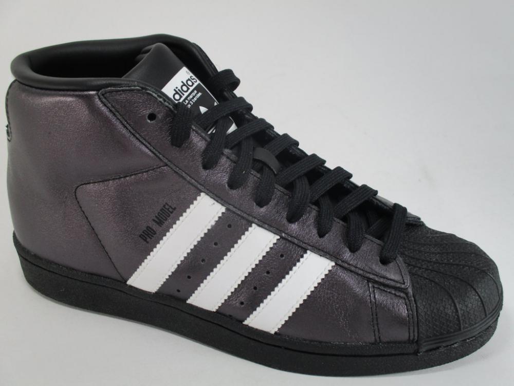 Adidas Promodel S75850 - Sneakers Alta Donna Nero Bianco Pelle Premium