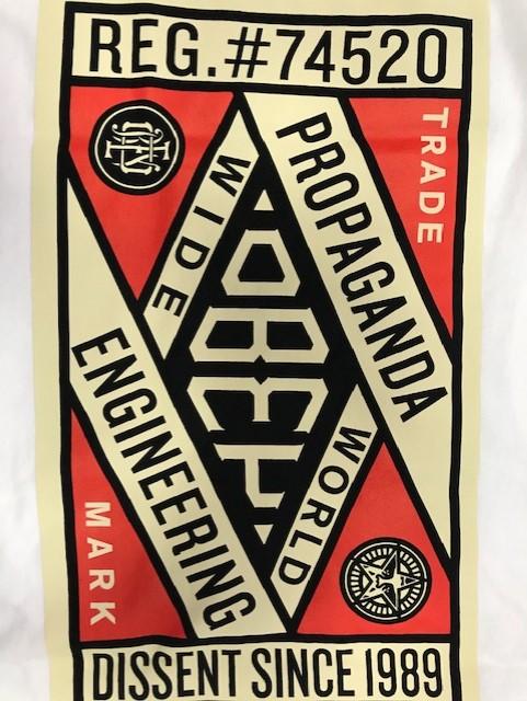 Obey maglietta manica corta unisex Propaganda  Engeneering Basic 163082332 bianca