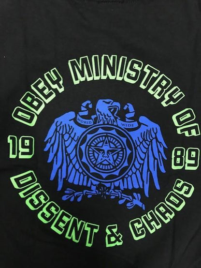 Obey maglietta manica corta da adulti Eagle Dissent 163082321 nero