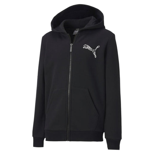 Puma felpa da ragazzi con cappuccio KA Full-Zip 583237 01 nero