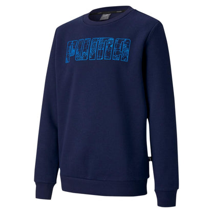 Puma felpa girocollo da bambino KA Crew FL B 583235 06 blu