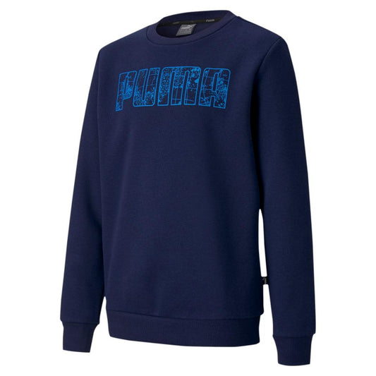 Puma felpa girocollo da bambino KA Crew FL B 583235 06 blu