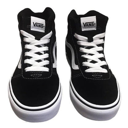 Vans Ward HI Nero Bianco - Sneakers Alte Ragazzo Camoscio VN0A38JAIJU1