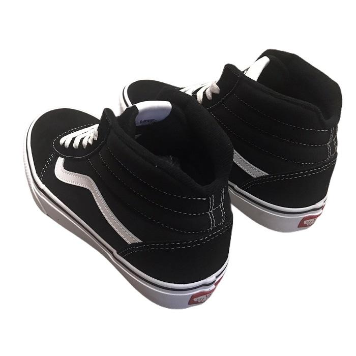 Vans Ward HI Nero Bianco - Sneakers Alte Ragazzo Camoscio VN0A38JAIJU1