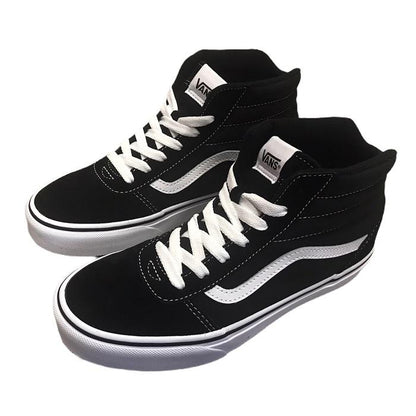 Vans Ward HI Nero Bianco - Sneakers Alte Ragazzo Camoscio VN0A38JAIJU1