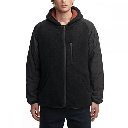 Globe giubbotto reversibile da uomo in Polartec GB02037000  nero coccio