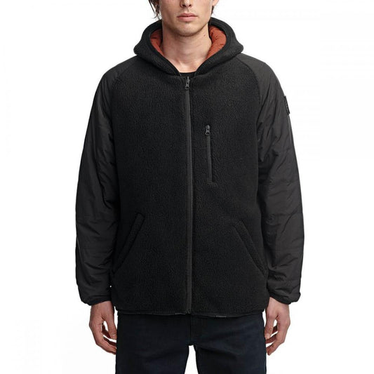 Globe giubbotto reversibile da uomo in Polartec GB02037000  nero coccio