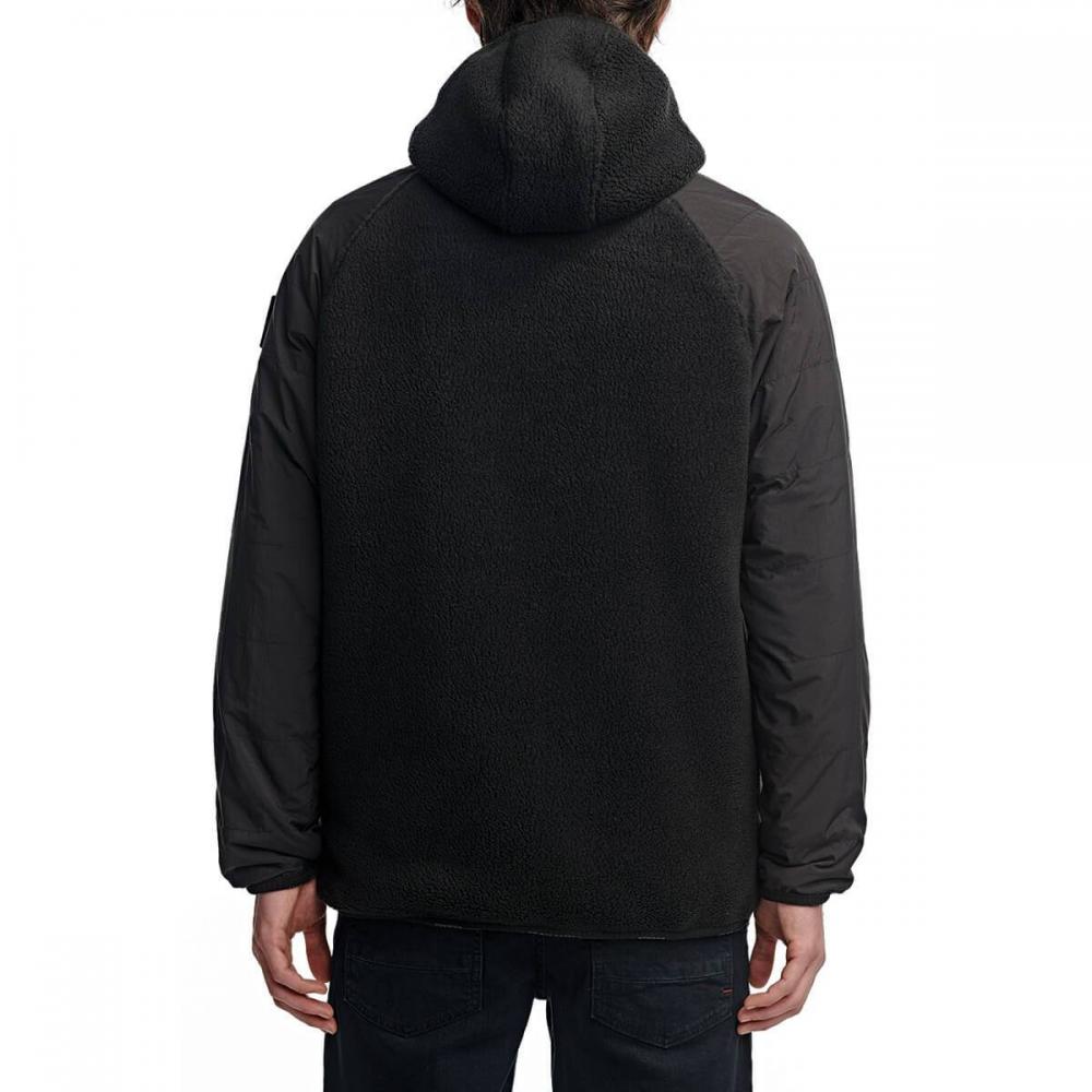 Globe giubbotto reversibile da uomo in Polartec GB02037000  nero coccio