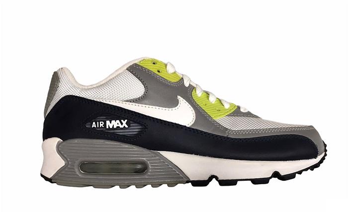 Nike scarpa sneakers da uomo Air Max 90 325018 406 blu-bianco-grigio