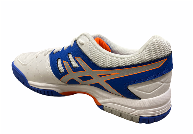 Asics scarpa da tennis da uomo Gel Dedicate 4 E507Y 4293 blue silver flash orange