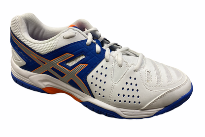 Asics scarpa da tennis da uomo Gel Dedicate 4 E507Y 4293 blue silver flash orange