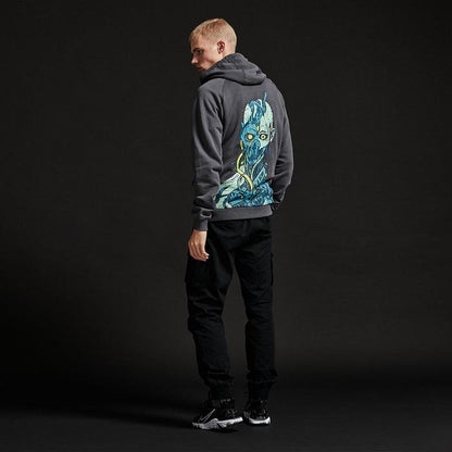 Dolly Noire felpa da uomo con cappuccio Shitai Hoodie SW371 grigio
