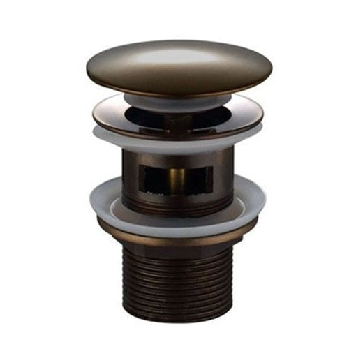 Click-Clack-Ablaufgarnitur 1 1/4 Zoll für Waschbecken und Bidet, Druckstopfen, Bronze