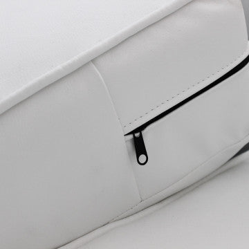 Chesterfield Sofa aus weißem oder braunem Vintage-Kunstleder, 2- oder 3-Sitzer
