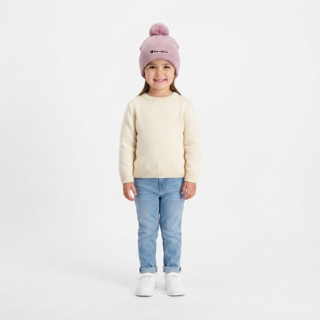Champion berretto junior con pompon Beanie Cap 806452 PS090 rosa