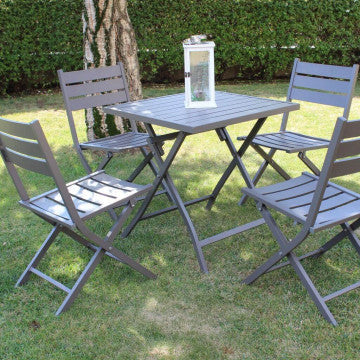 Klapptisch Alabama 70 x 70 mit weißem Aluminiumgestell