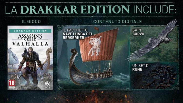 ASSASSIN'S CREED VALHALLA DRAKKAR EDITION SPIEL ITALIENISCH PLAYSTATION 4 ITA PS5