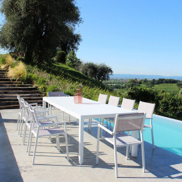 Tavolo Houston allungabile in alluminio  225/300 x 100