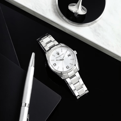 Orologio Maserati R8853 – in acciaio con quadrante bianco e data