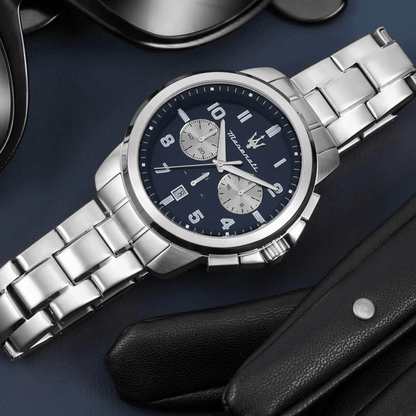 Orologio Maserati Successo R8873 – Cronografo sportivo in acciaio con quadrante blu