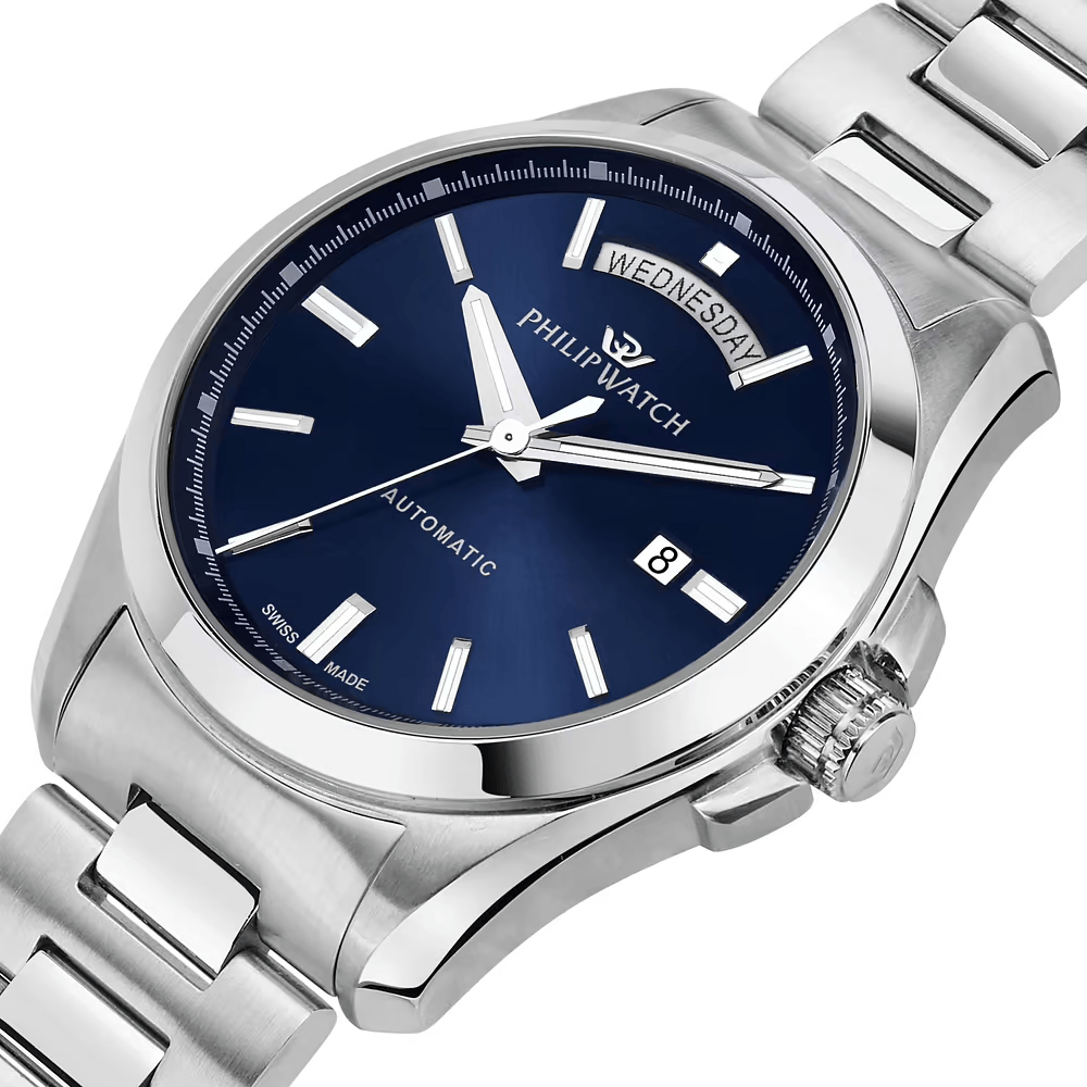 Philip Watch Amalfi Automatik R8223 Day-Date blau