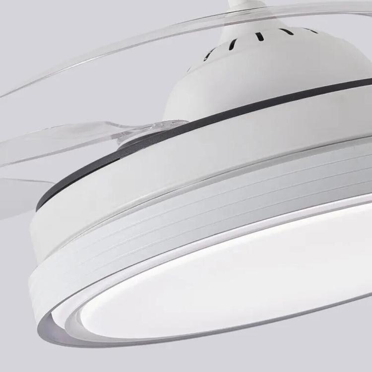 Ventilatore Da Soffitto E Plafoniera 40W Lampadario Led 3 Pale Wifi Telecomando