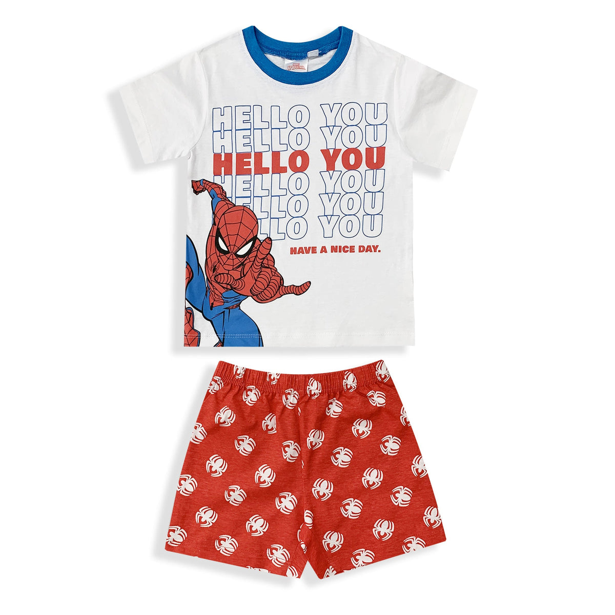 Marvel Spiderman Kids' Pajamas, T-shirt and Shorts Set in Printed Cotton 6028