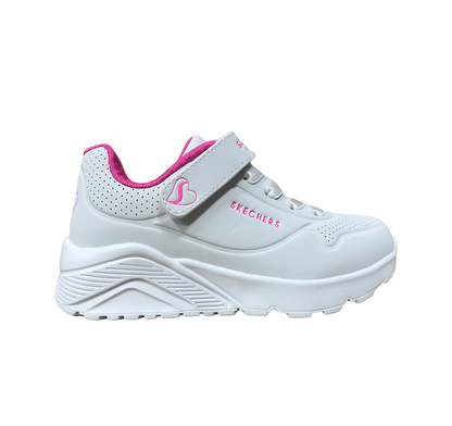 Skechers sneakers da bambina e ragazza Uno Lite 310451L WHP bianco-rosa