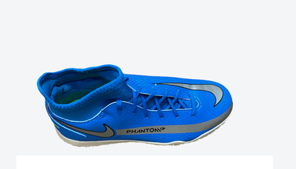 Nike scarpa da calcetto da ragazzo Phantom GT Club DF TF CW6729 400 blu-argento