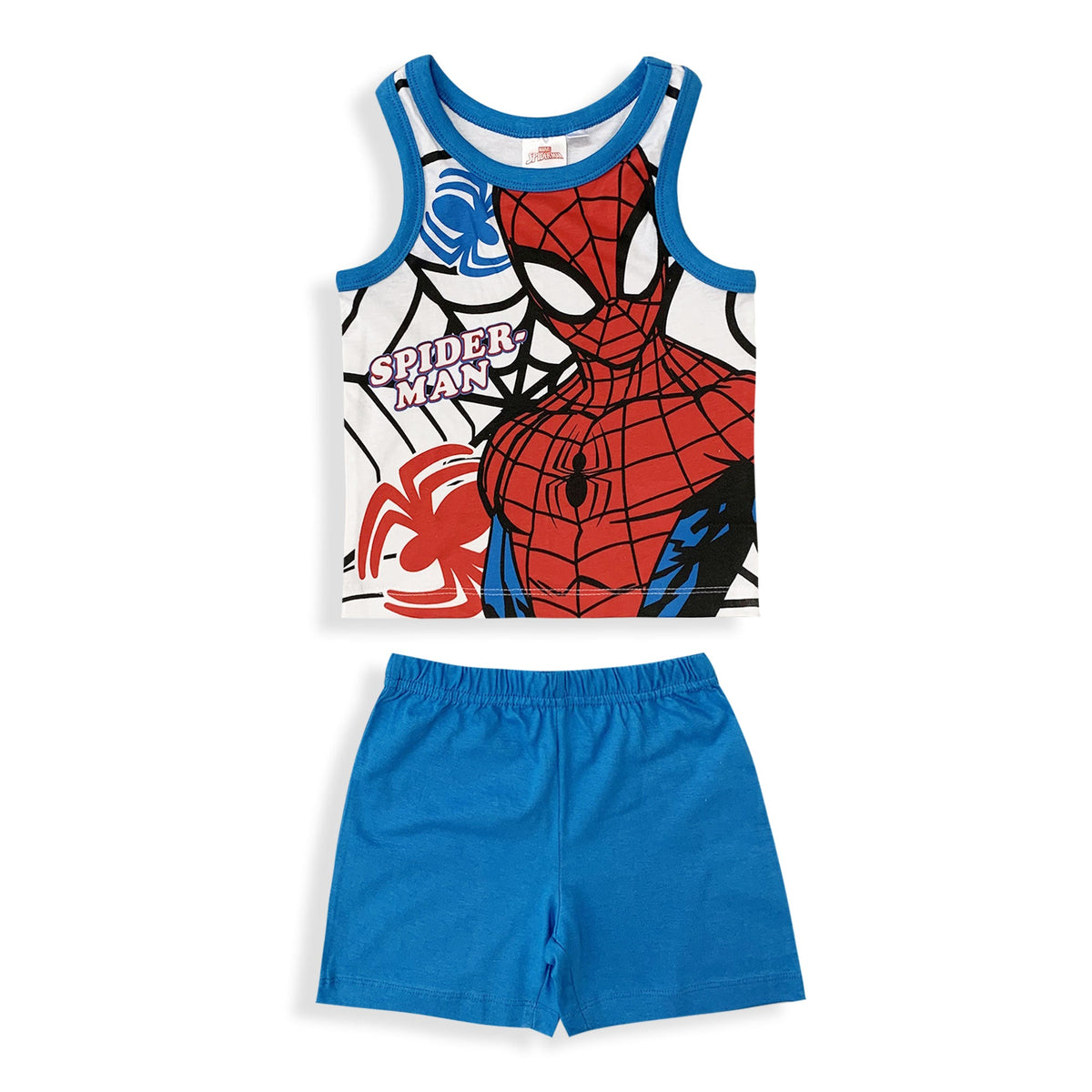 Kids' Marvel Spiderman Cotton Printed Vest and Shorts Pyjamas 6031
