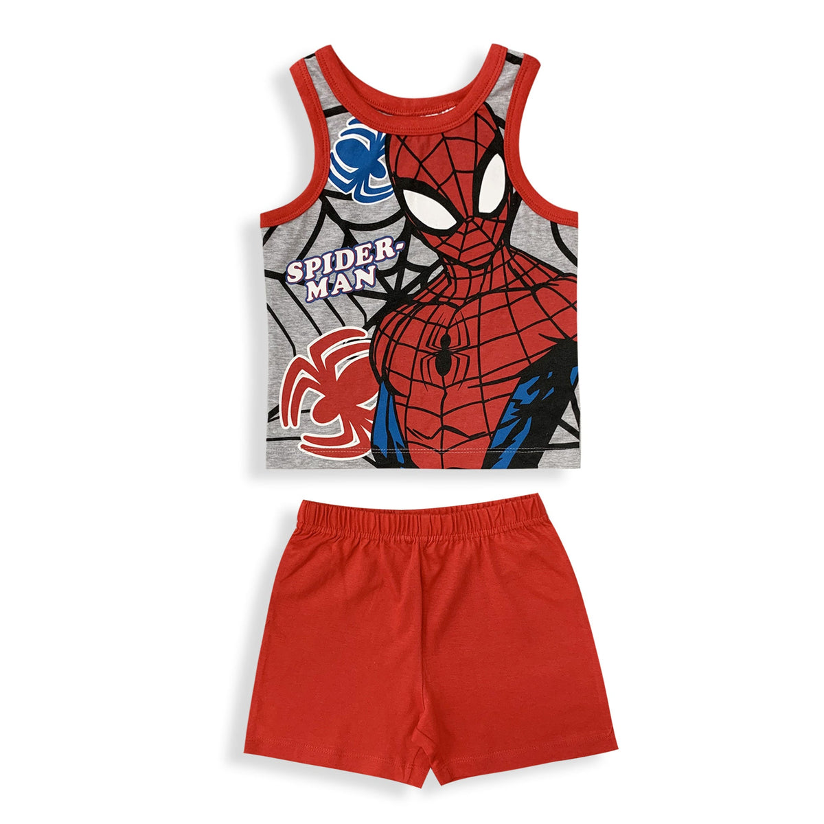 Kids' Marvel Spiderman Cotton Printed Vest and Shorts Pyjamas 6031