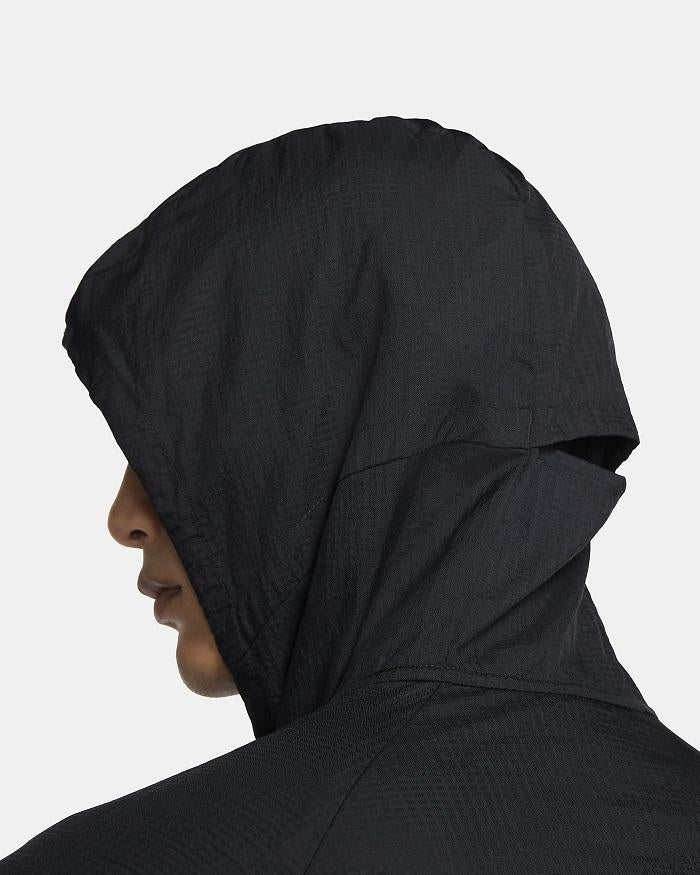 Nike Felpa Cappuccio Cerniera Intera Essential Uomo Nero Argento - CU5358-010