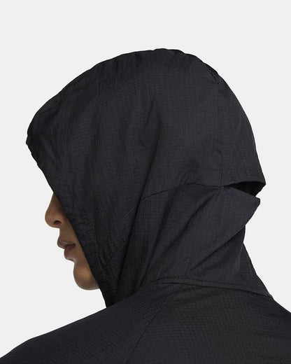 Nike Felpa Cappuccio Cerniera Intera Essential Uomo Nero Argento - CU5358-010