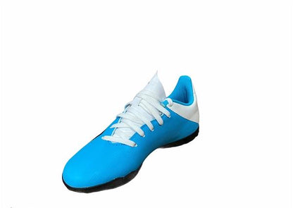 Adidas scarpa da calcetto da ragazzo X 19.4 TF Jr F35347 bianco-celeste