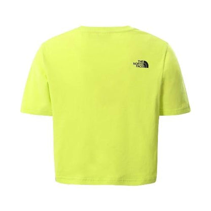 The North Face t-shirt da ragazza crop Girl Easy Cropped Tee NF0A558XJE31 giallo