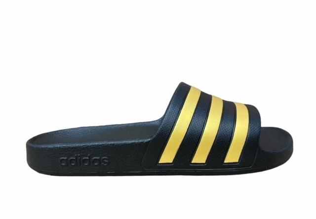Adidas ciabatta per piscina e mare Adilette Aqua EG1758 nero-oro