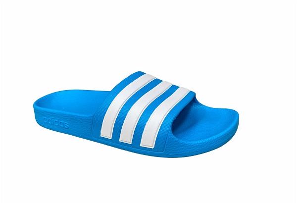 Adidas Ciabatta da bambino per piscina e mare Adilette Aqua FY8071 blu-bianco