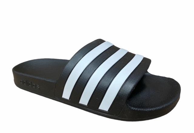 Adidas ciabatta unisex per mare e piscina Aqua F35543 nero-bianco