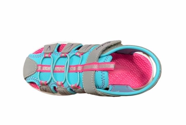 Skechers Flex Sandal Aqua Steps Bambina Grigio Turchese - 86939